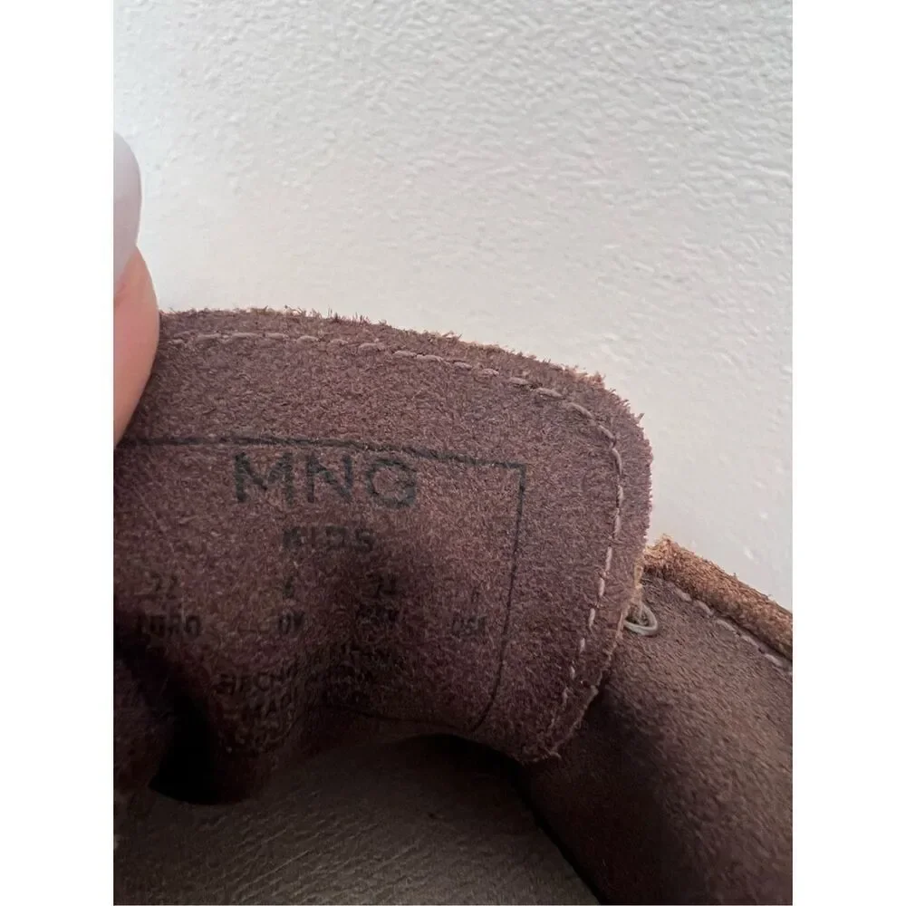 MANGO Fringed Leather Boots size 6